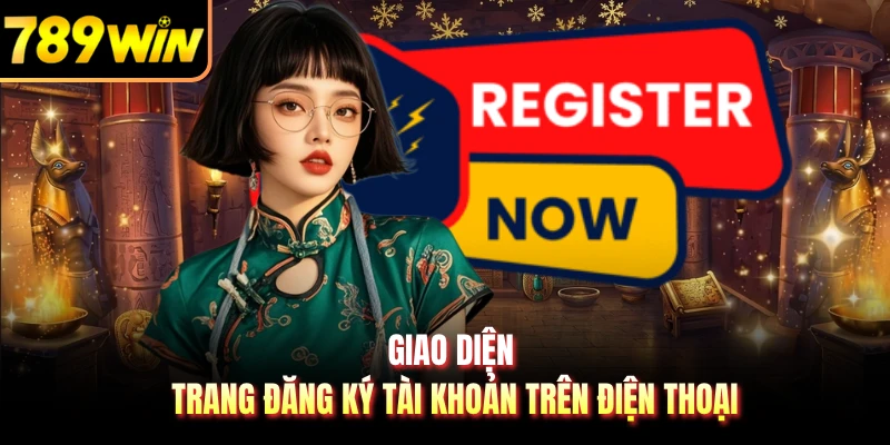 Giao diện trang đăng ký tài khoản trên điện thoại
